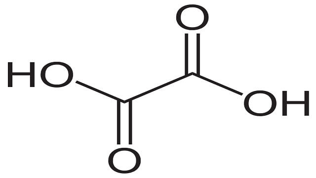 فرمول ساختاری اگزالیک اسید