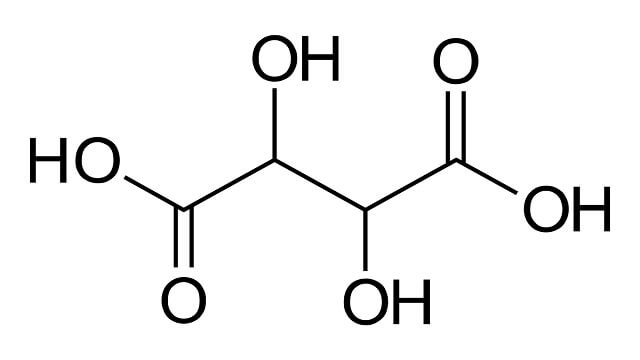 فرمول ساختاری اسید تارتاریک